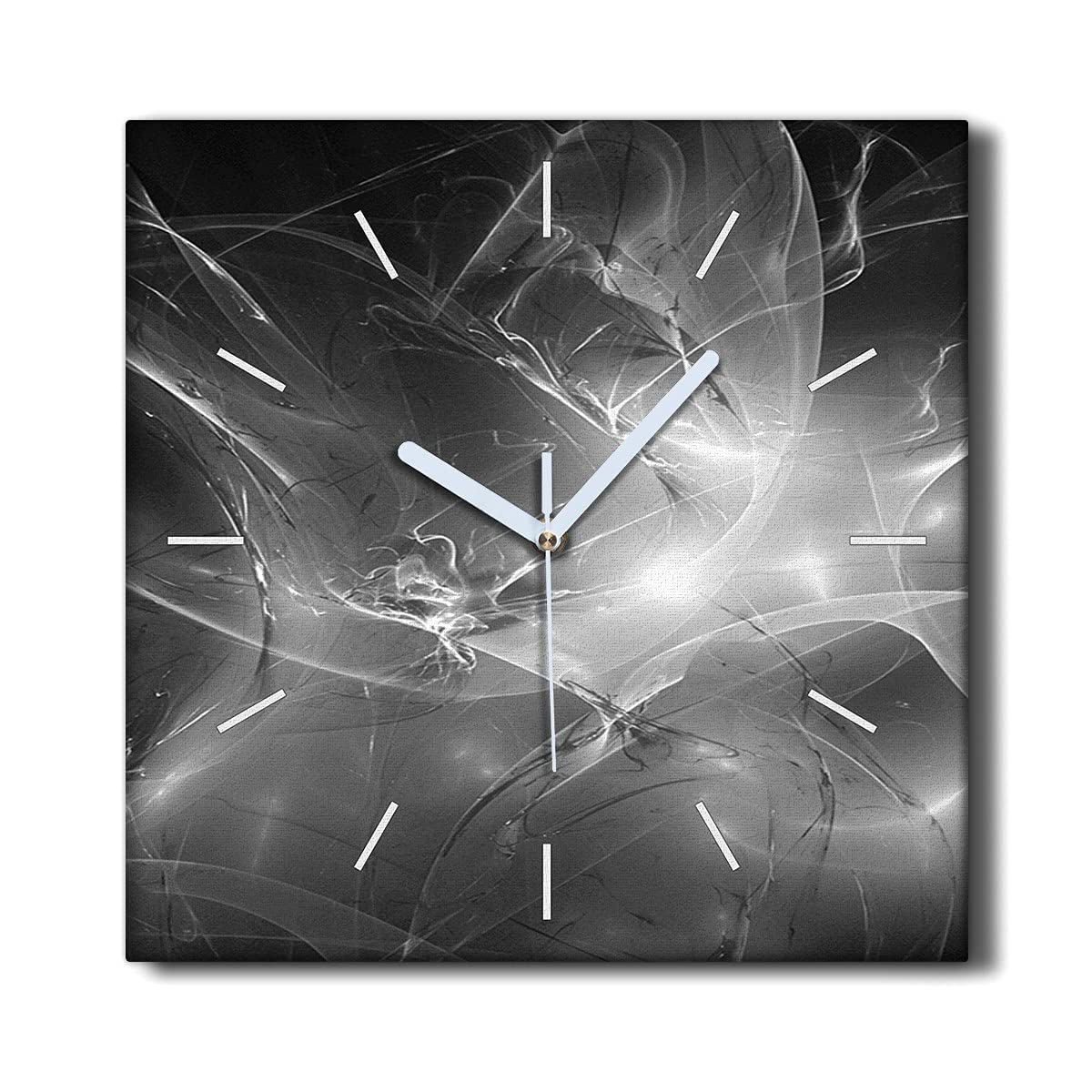 Horloge murale le salon décoration graphique noir et blanc design épuré pour mur contemporain