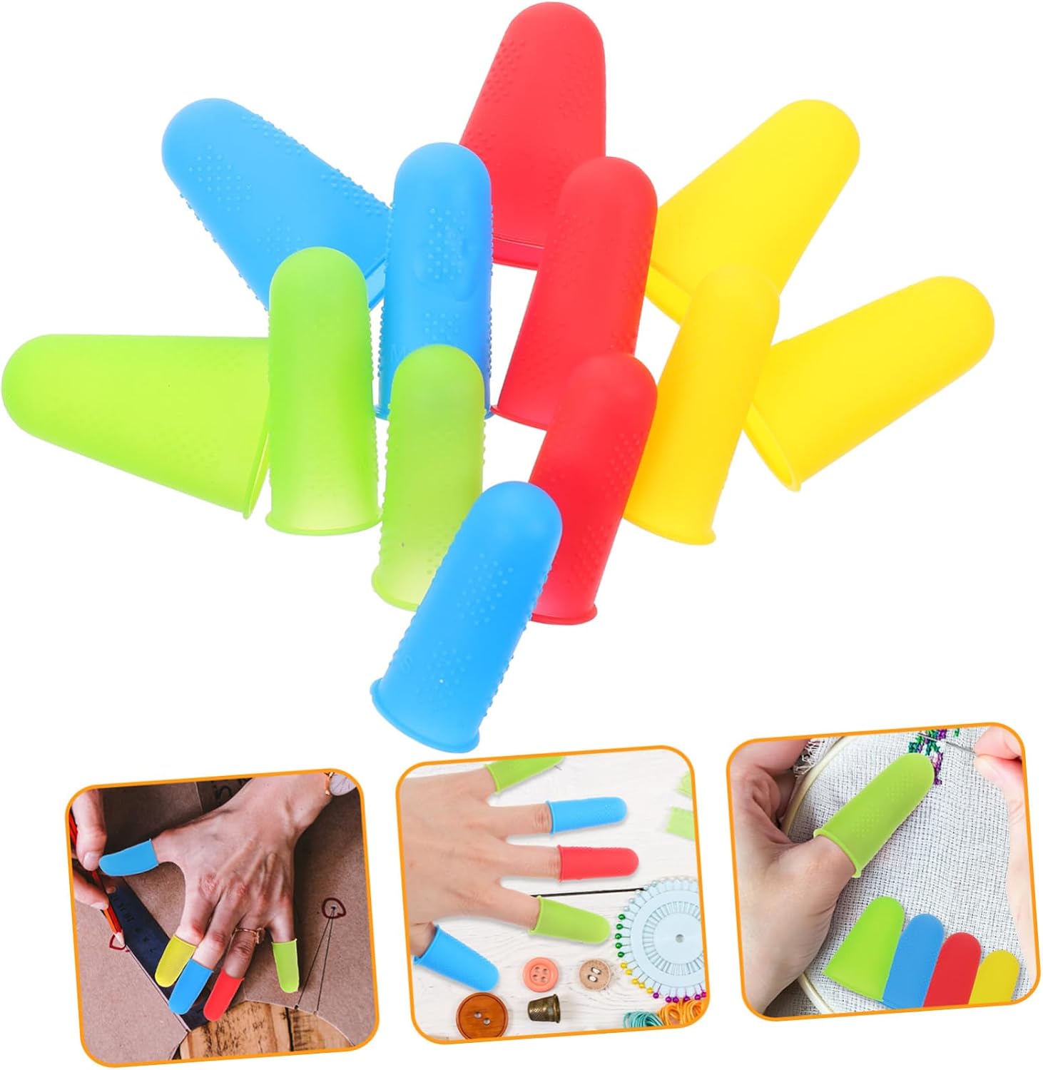 60pcs Silicone Protectors Wear-Resistant Multi-Function for Jewelry Office Tasks and Gaming Reusable Mixed Colors