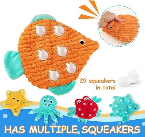 Miniatura 2 de AWOOF Juguetes para perros sin relleno, juguetes para perros arrugados, juguetes para perros chirriantes, juguetes de peluche para perros pequeños,