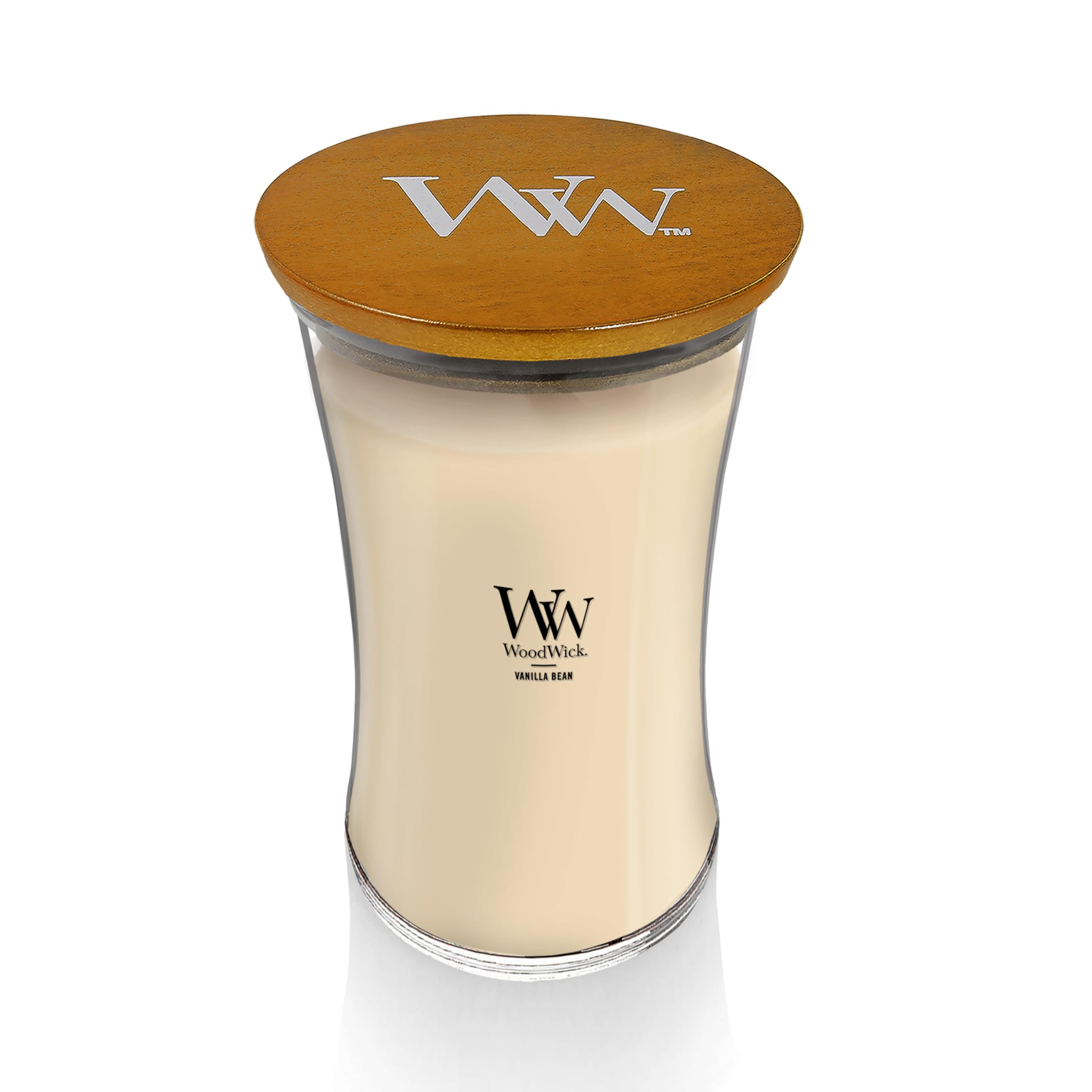 WoodWick candela grande profumata con stoppino scoppiettante | Vanilla Bean | Durata Fino a 130 Ore