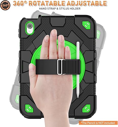 Miniatura 5 de Timecity Funda para iPad de 10 generación, para iPad 10.9 20232022 con protección fuerte, protector de pantalla, correa de mano, correa para el