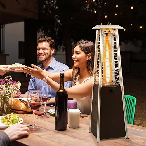 Miniatura 8 de Tangkula Calentador portátil para patio calentador de mesa al aire libre de 9500 BTU con quemador de acero inoxidable protección contra vuelcos y