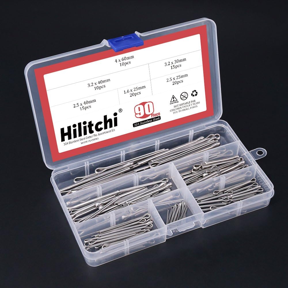 Gеt Sресіаl Prісе Hilitchi 90-Pcs Cotter Pin Assortment Kit - 304 Stainless Steel