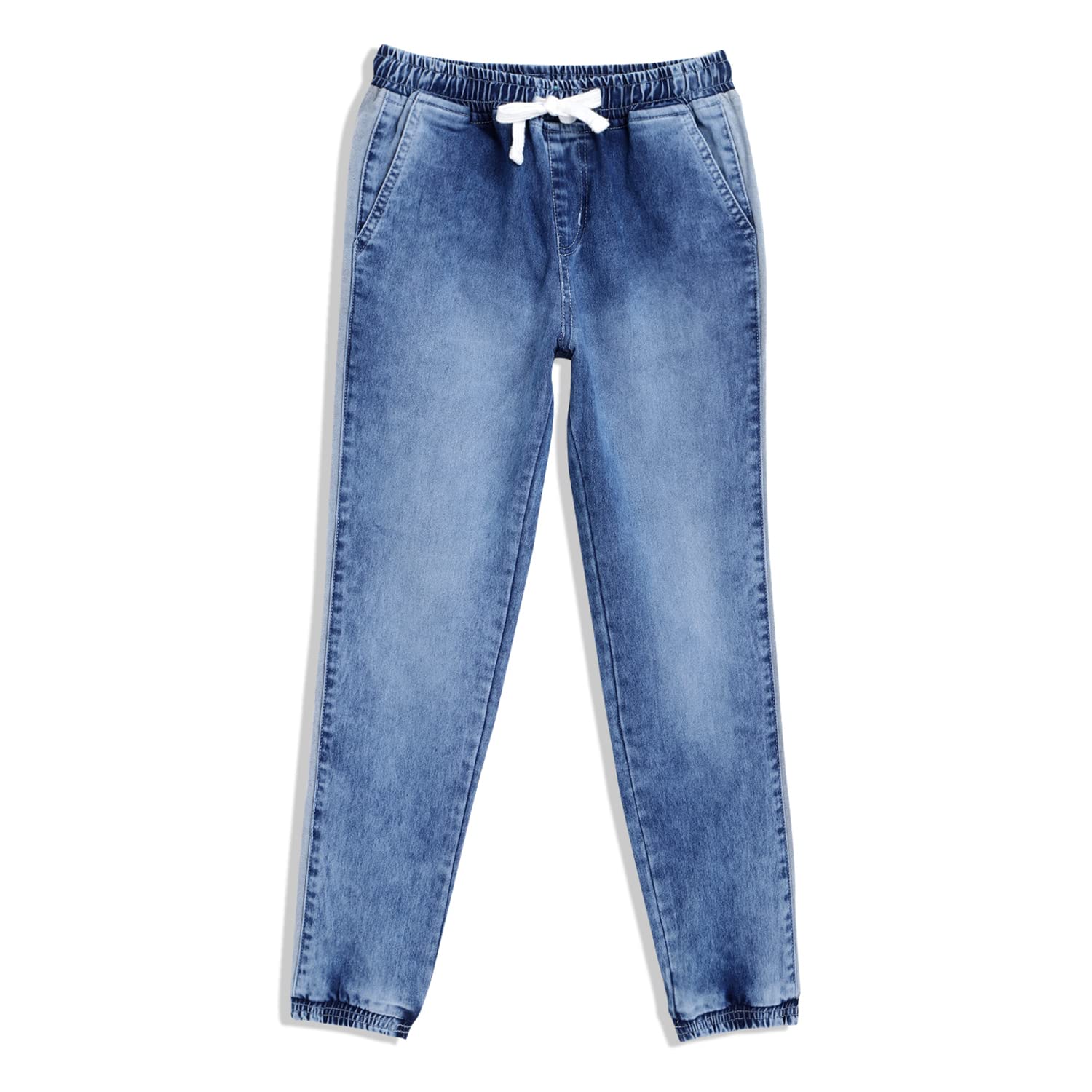 Urbano Juniors Boy's Blue Slim Fit Washed Denim Jogger Jeans Stretch