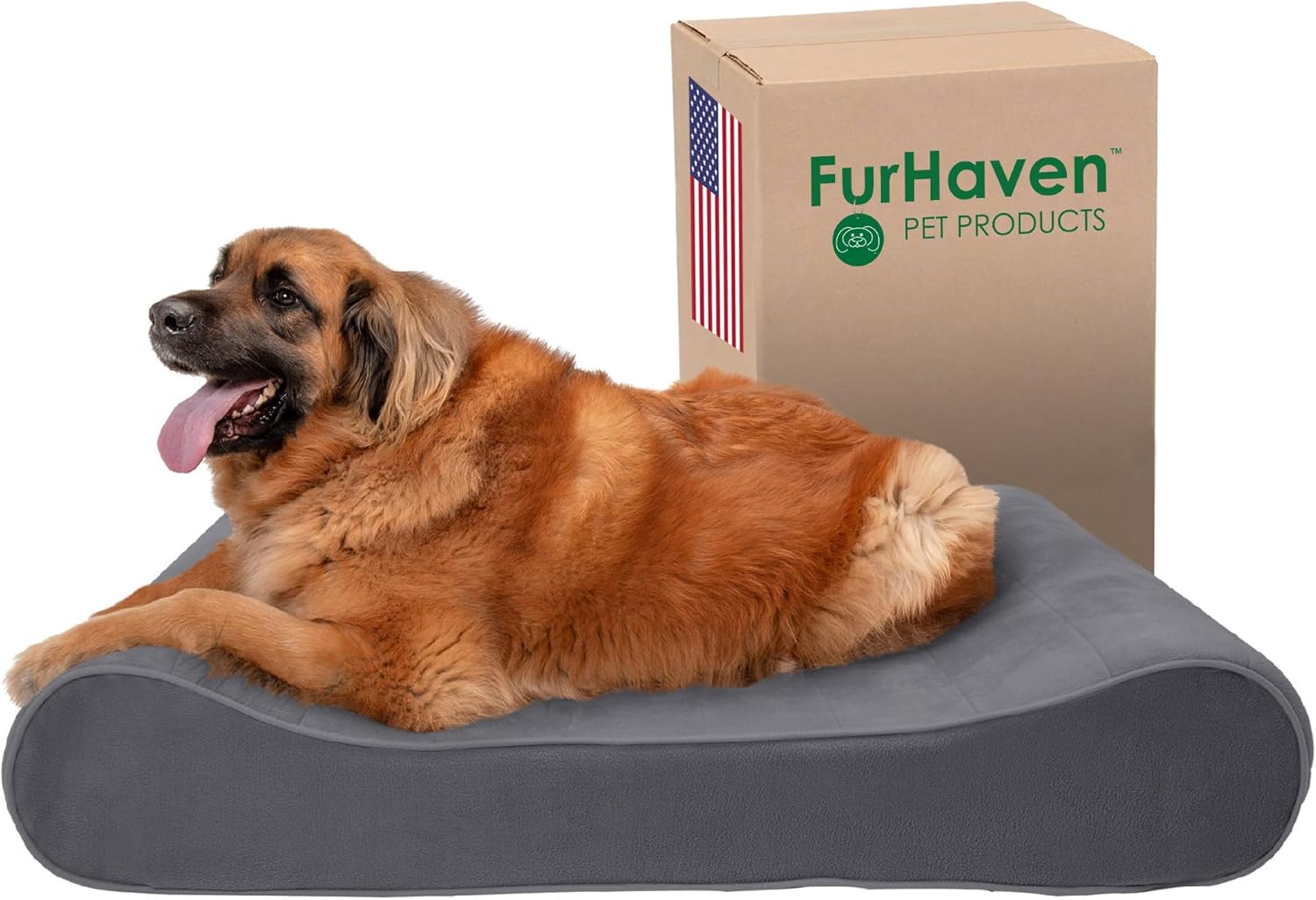 Furhaven Orthopedic Dog Bed for Large Dogs w/ Removable