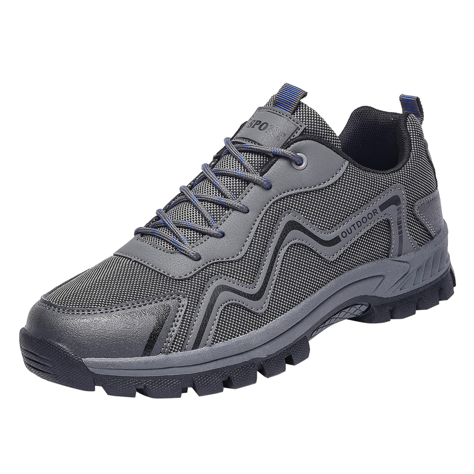 Wanderschuhe Für Herren Zum Wandern Reisen rutschfest Leicht Für Outdoor Camping Arbeit Sneakers Low Top,Grau,40 EU