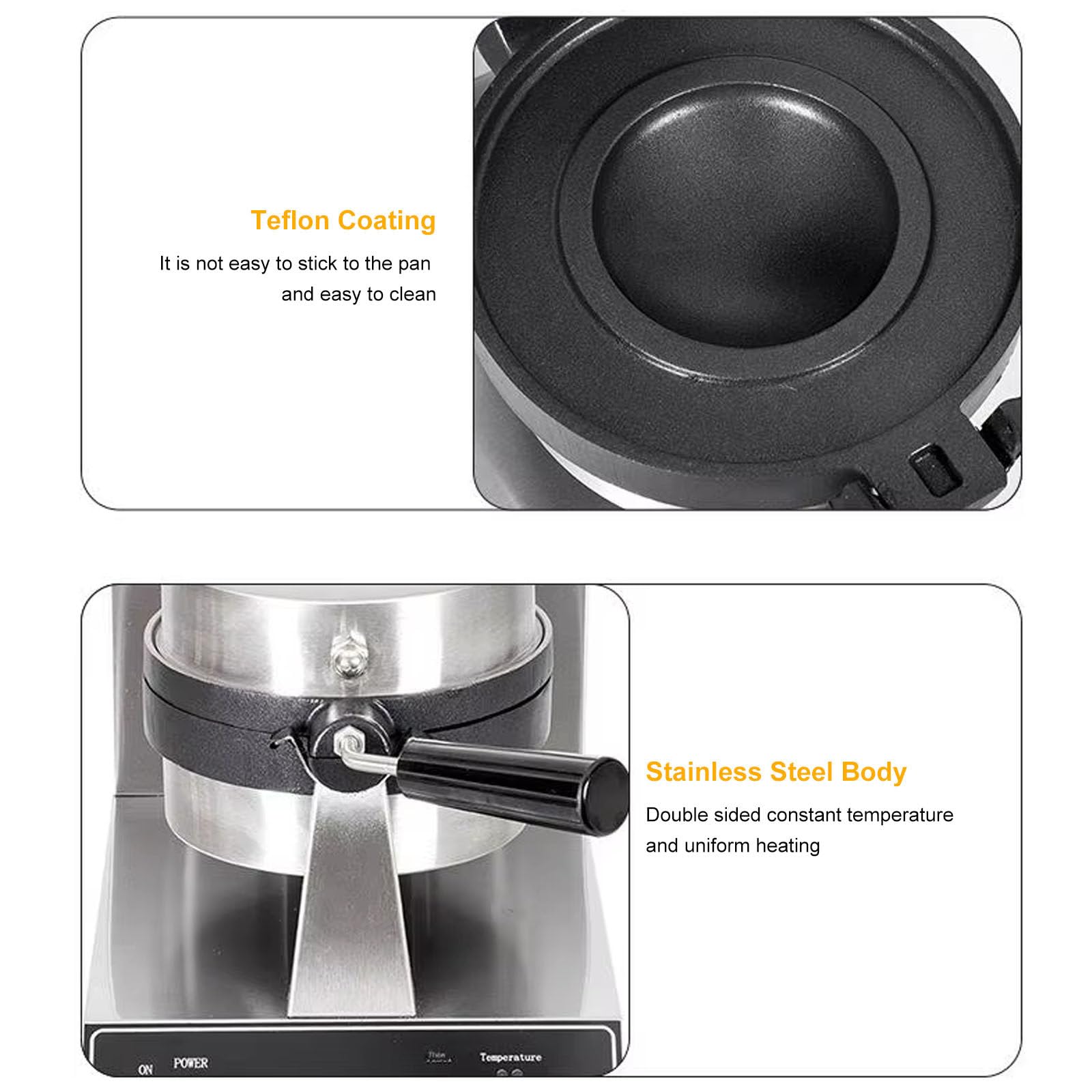 Máquina para hacer hamburguesas, helados, hamburguesas, wafleras, sandwicheras, prensa para hacer hamburguesas, placas antiadherentes, control de temperatura independiente, acero inoxidable
