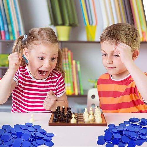 Miniatura 5 de Coopay 300 discos de plástico para contadores de aprendizaje, discos de conteo de fichas de bingo para práctica de matemáticas y fichas de póquer, 1