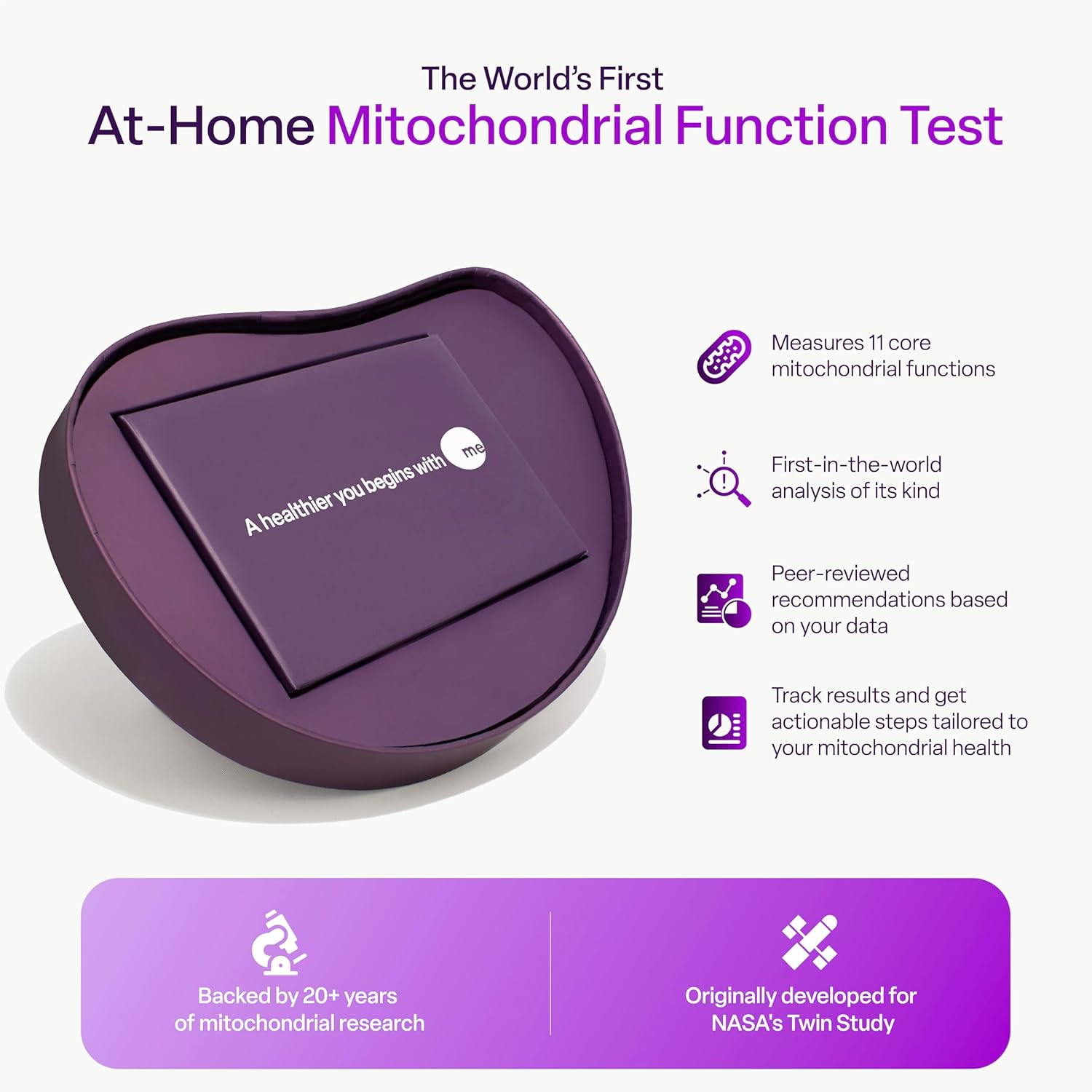 mescreen™ Mitochondrial Function Test | First at Home Mitochondrial Test Kit | Doctor Consultation | Online Portal/APP | Aging, Diet, Exercise, Exposure to Stressors, Mitochondrial Health