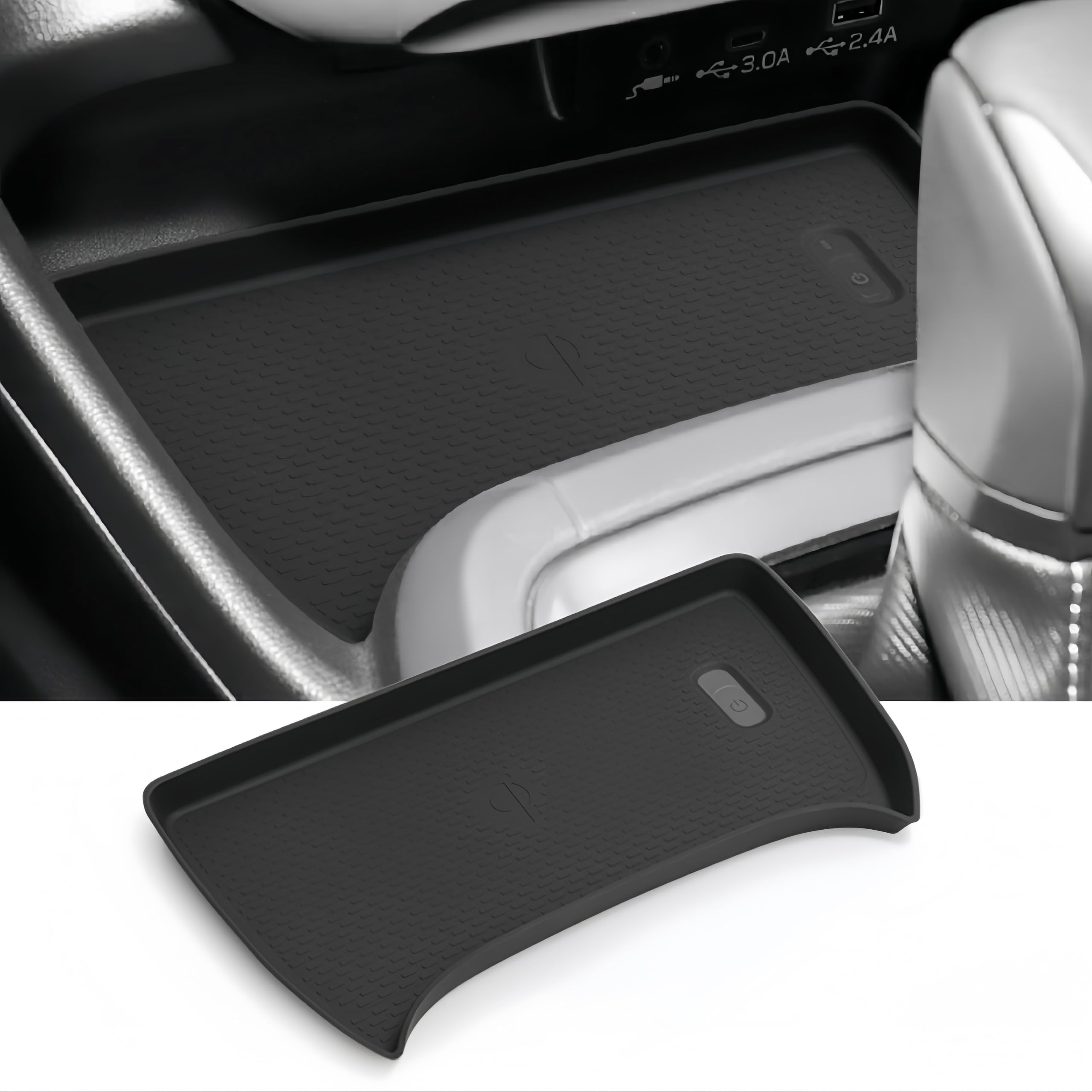 Wireless Charging Protective Mat for Subaru Crosstrek/Impreza 2026 2025 2024, Center Console Interior Accessories Silicone Anti-Slip Wireless Charger Cover Pad for 2024-2026 Crosstrek/Impreza