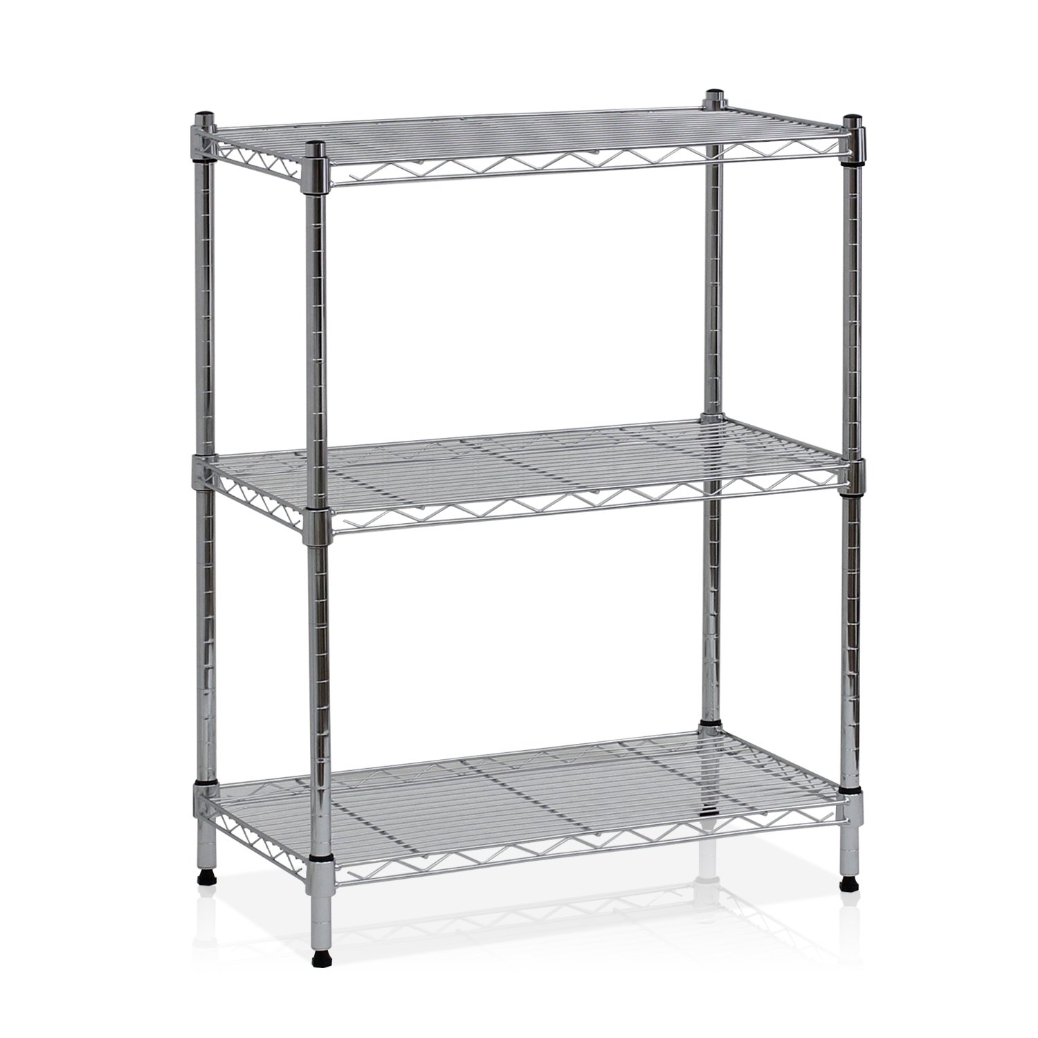 FurinnoWS15001 Wayar Heavy Duty Wire Shelving System, 3-Tier, Chrome