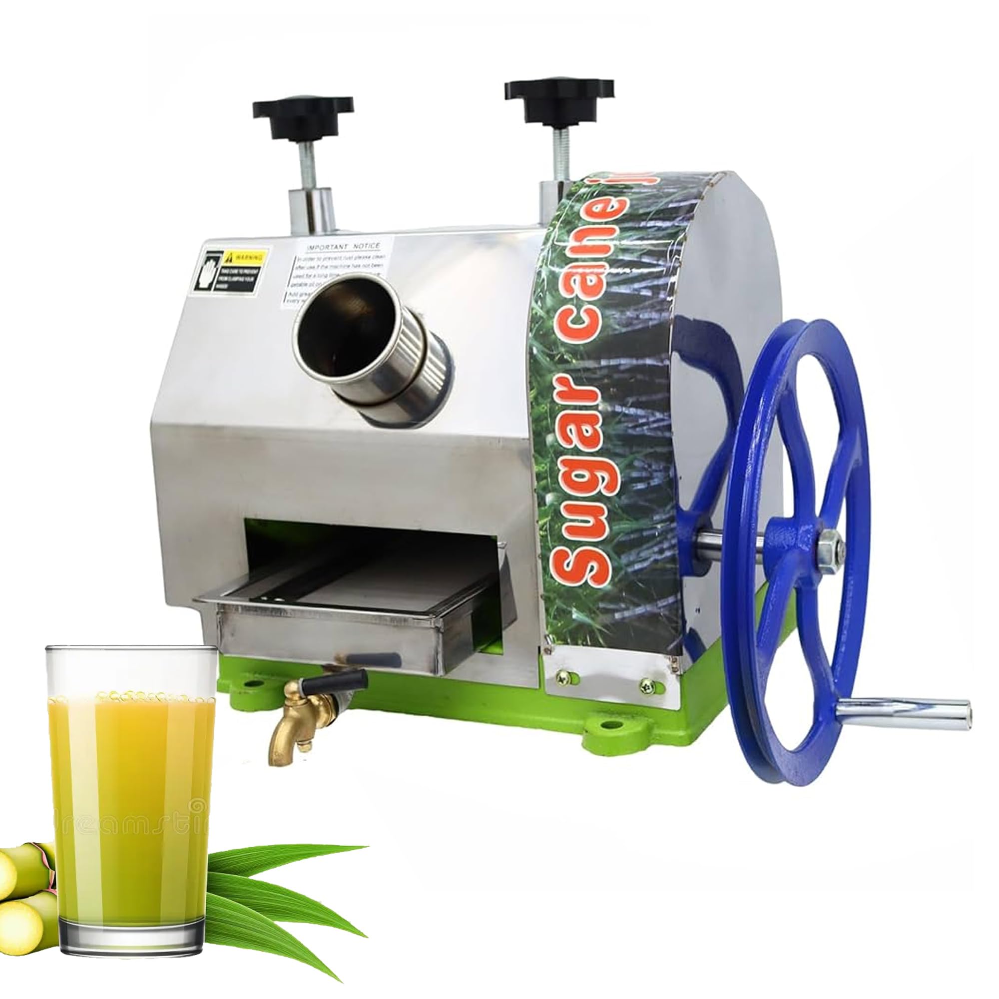 RKC Stainless Steel Manual Sugarcane Juice Machine Sugar cane Squeezer For Commercial Use, Hand manual