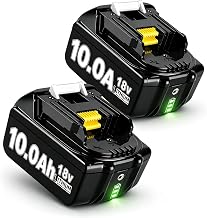 2 x 18 V 8.0 Ah/8000 mAh replacement battery for Makita battery compatible BL1860B BL1850B BL1840 BL1830 BL1815 BL1845 BL1890 BL1835 BL1415 BL1430 BL1440 19420 5-3 LXT-400 with LED Tool Battery