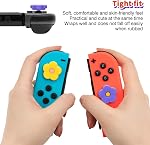 DLseego Thumb Grips Caps Design for Switch/Switch lite/Switch OLED Console, Soft Silicone Joycon Analog Controller Protective Anti-Slip Covers 4PCS Button Joy Con Joystick Caps - Flower 1
