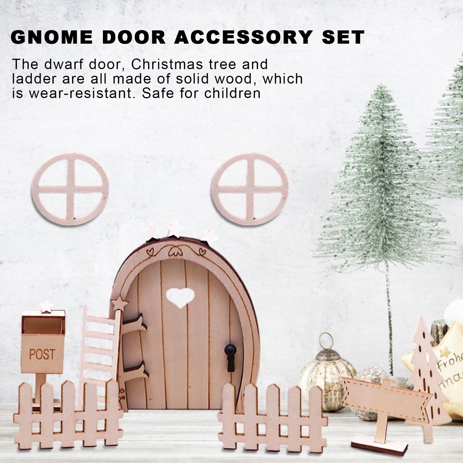 Miniatuur kerst peg doll set - Kerststallen en meer