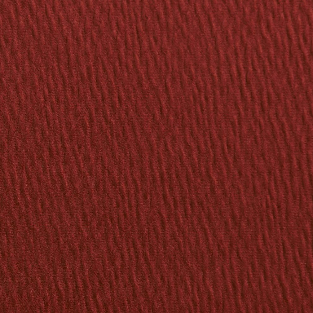 A0260A Brick Red Solid Textured Wrinkle Look Upholstery Fabric by The Yard- Closeout