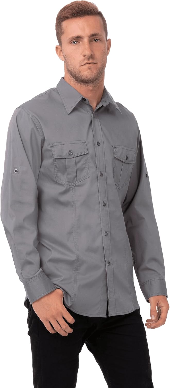 Chef Works Men's Pilot Shirt,