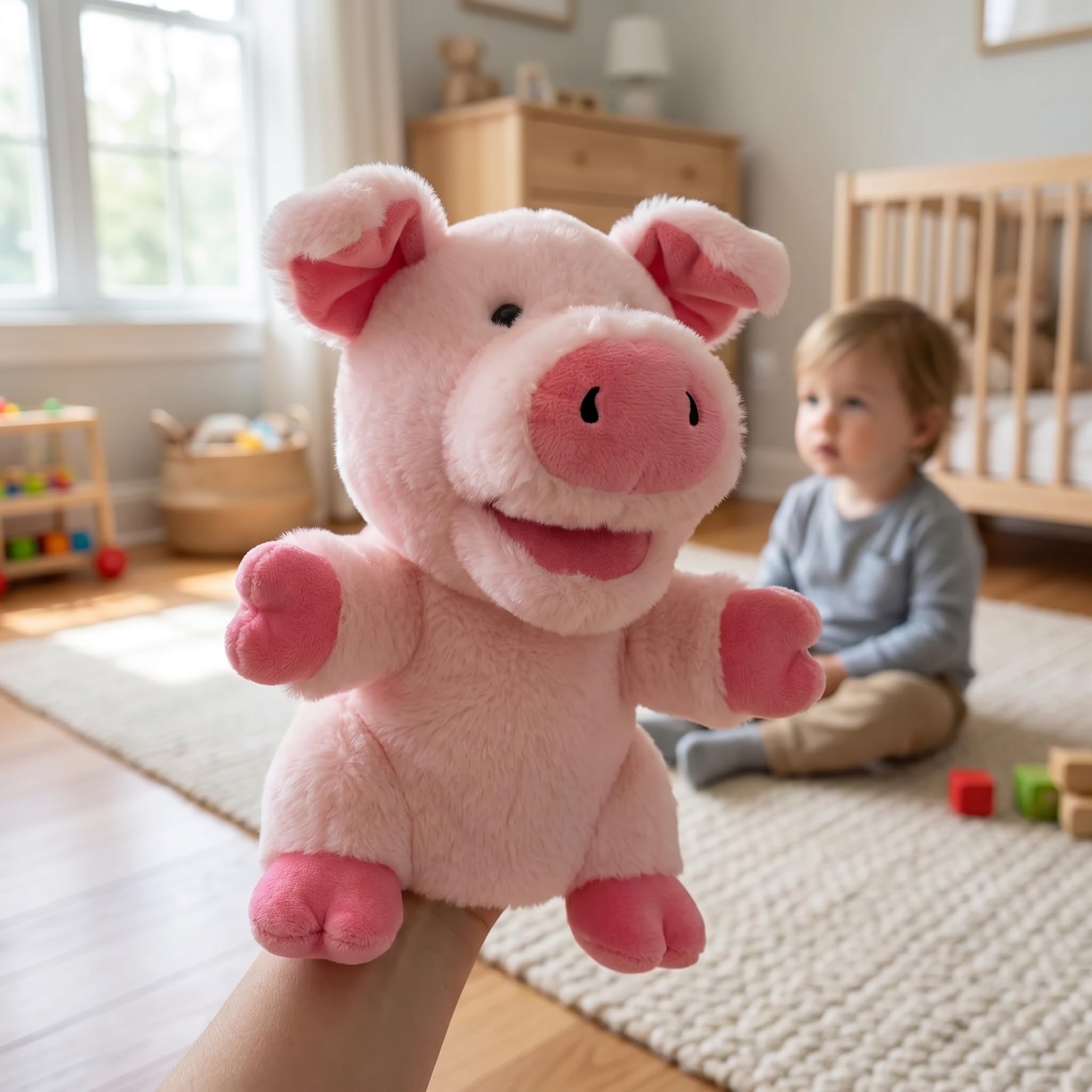 2026 Marionetas de Mano de Animales con Boca Abierta móvil para niños, Lobo, león, etc Contar Historias, enseñar, Preescolar, Regalos de cumpleaños - 2