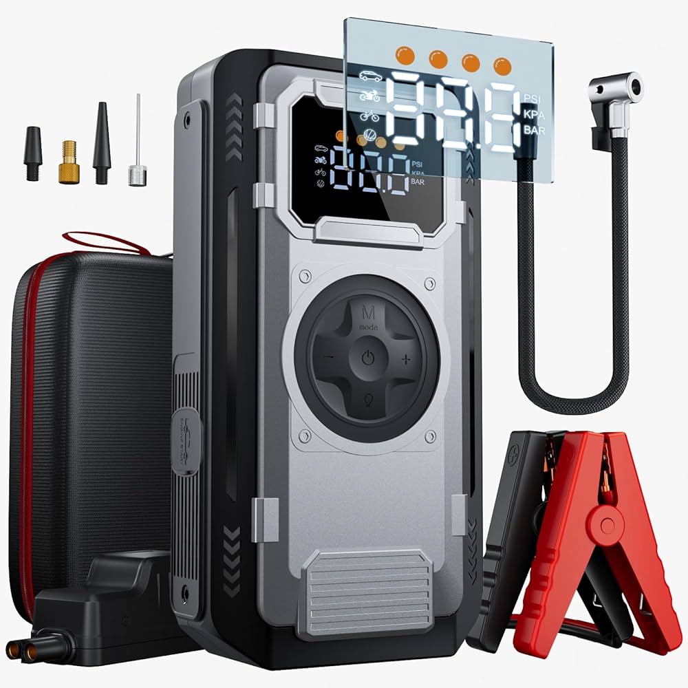 Amazon.com: Dyeetic 6000A Jump Starter with Air Compressor,150PSI
