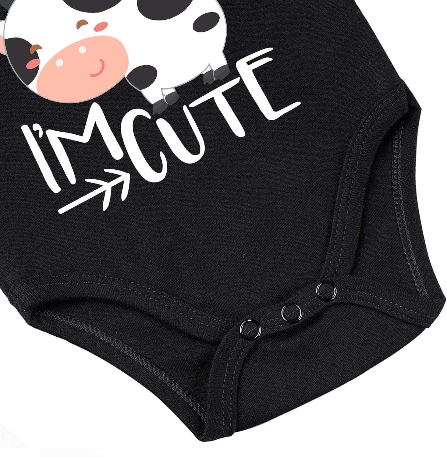 Mooooody Baby Bodysuit Cow Print Bodysuit for Baby Cow Stuff Clothes Cute Babies Romper Unisex - Image 6