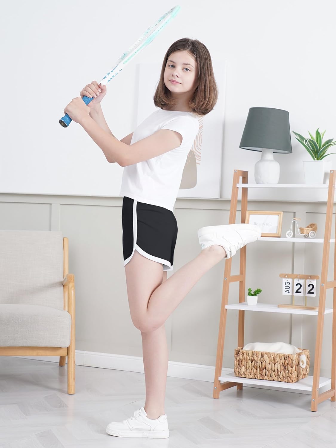 5 Packs Girls Soccer Shorts Toddler Athletic Running Dolphin Active Gym Workout Kids Quick Dry Shorts for Girls - Image 6