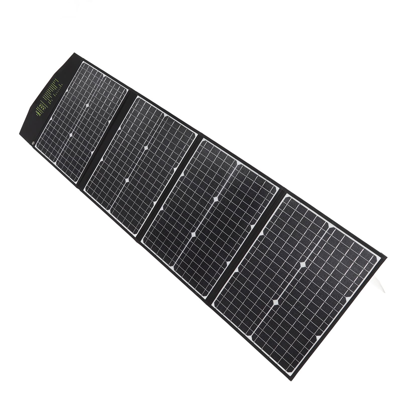 Fafeicy Pannello Solare da 100 W, Pannello Solare Portatile Pieghevole Monocristallino 1600x455x10 Mm, Design Impermeabile, Caricatore da Esterno per Campeggio, Viaggi, Uso Fuori Rete