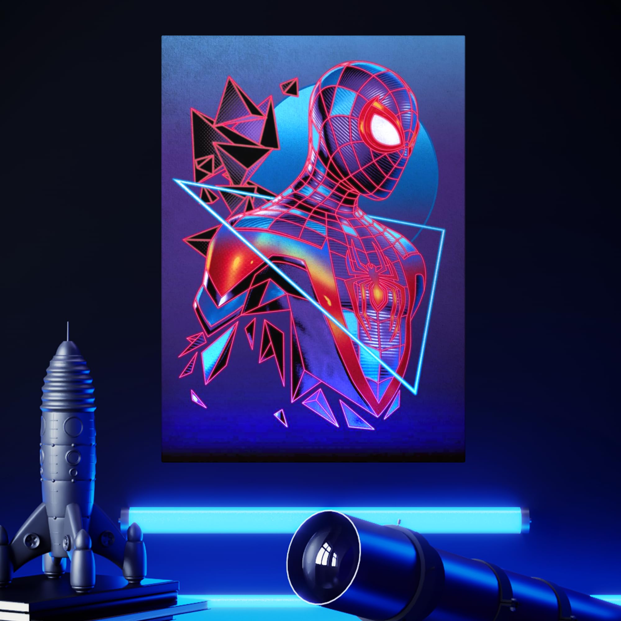 Amazon.com: Displate Metal Poster Marvel Miles Morales: Neon