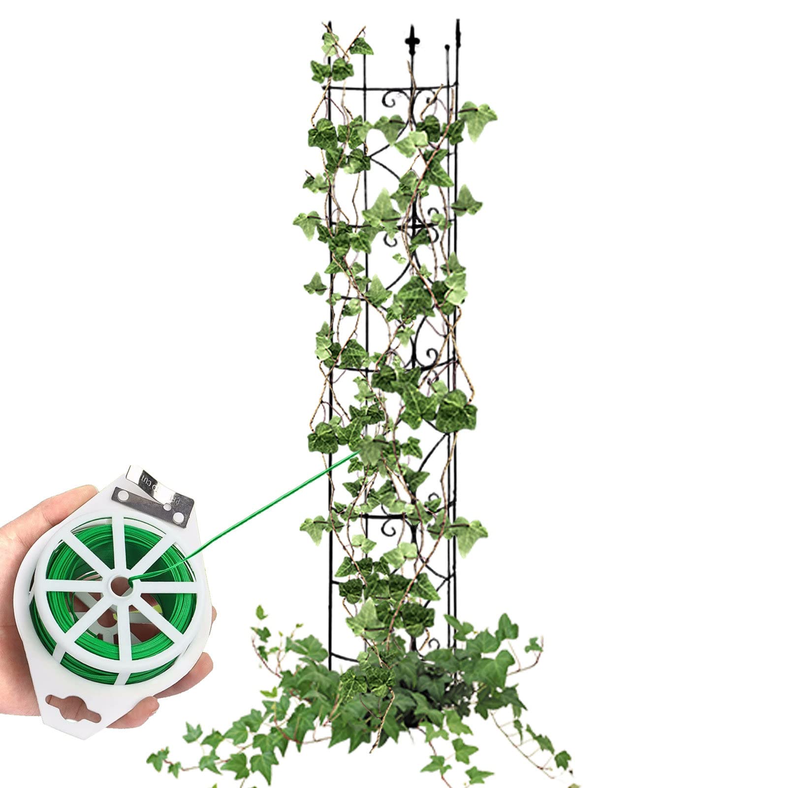 Soporte inoxidable para plantas con lazo de 100m marco de enrejado duradero para huerto exterior