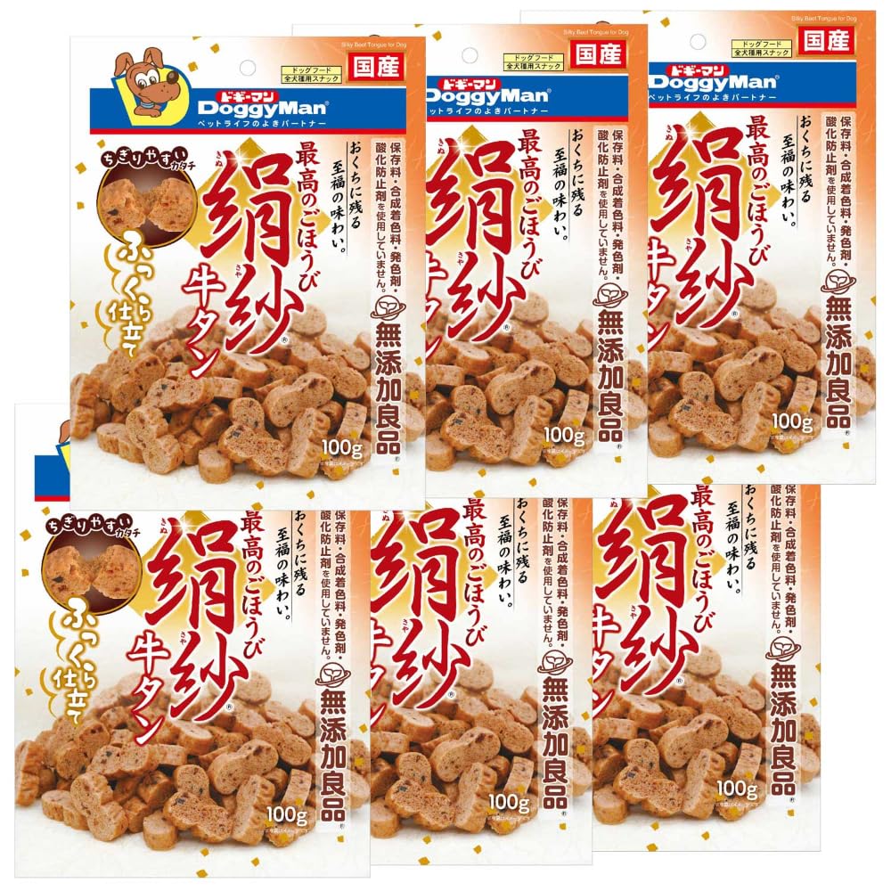 Amazon | ドギーマン 絹紗牛タン 100g×6袋 | ドギーマン | ジャーキー