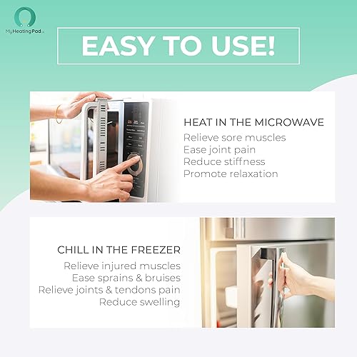 Vista 6 de My Heating Pad Microwave Heating Pad - Moist Microwavable Heating Pads for Joints and Muscles Relief - Microwave Hot Pack Heat Pad for Cramps