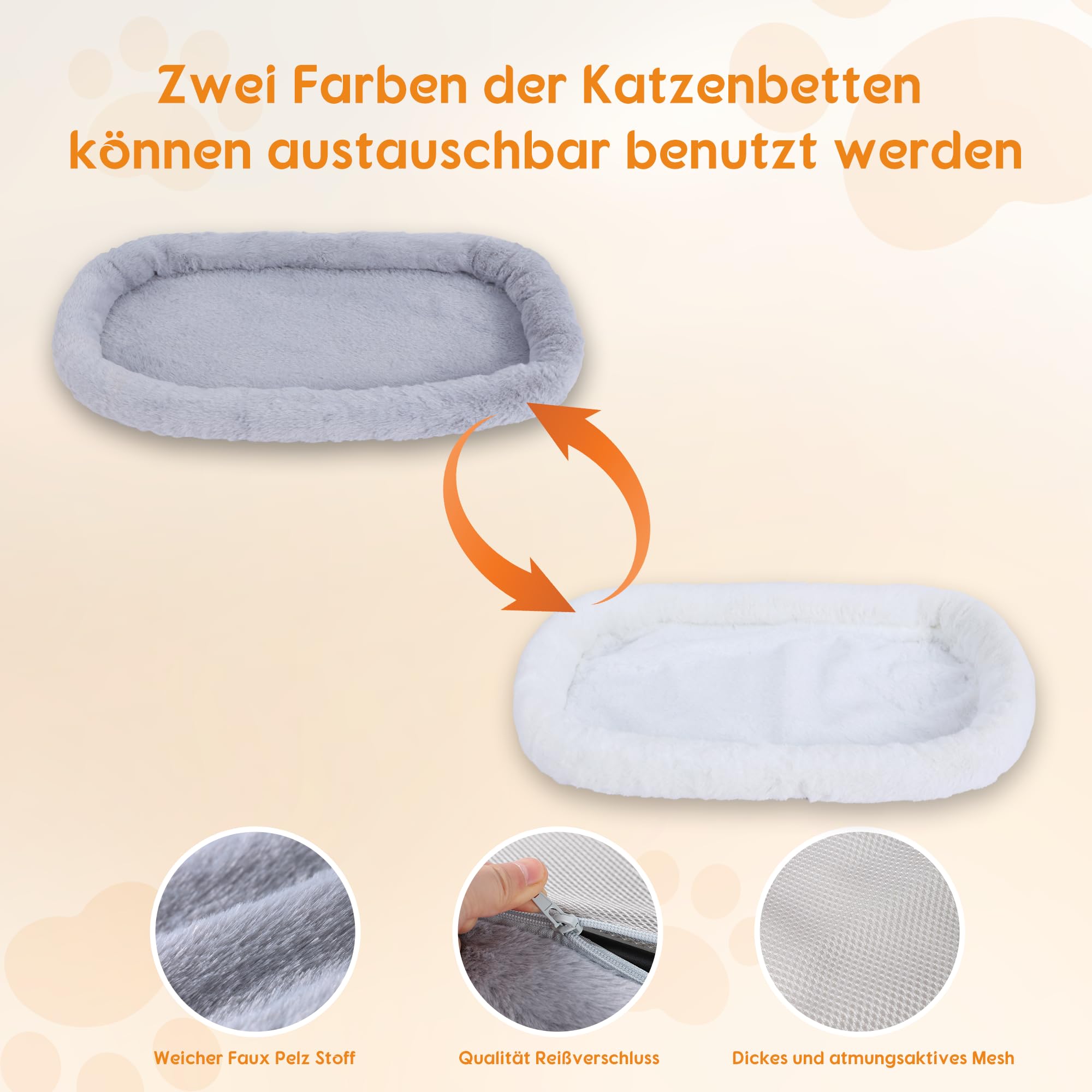 Cama Colgante para Gatos Plegable 90°, Cama para Gatos, Hamaca para Gato, Cesta para Dormir, Hamaca para Gato, Cama de 59 x 48 cm hasta 20 kg