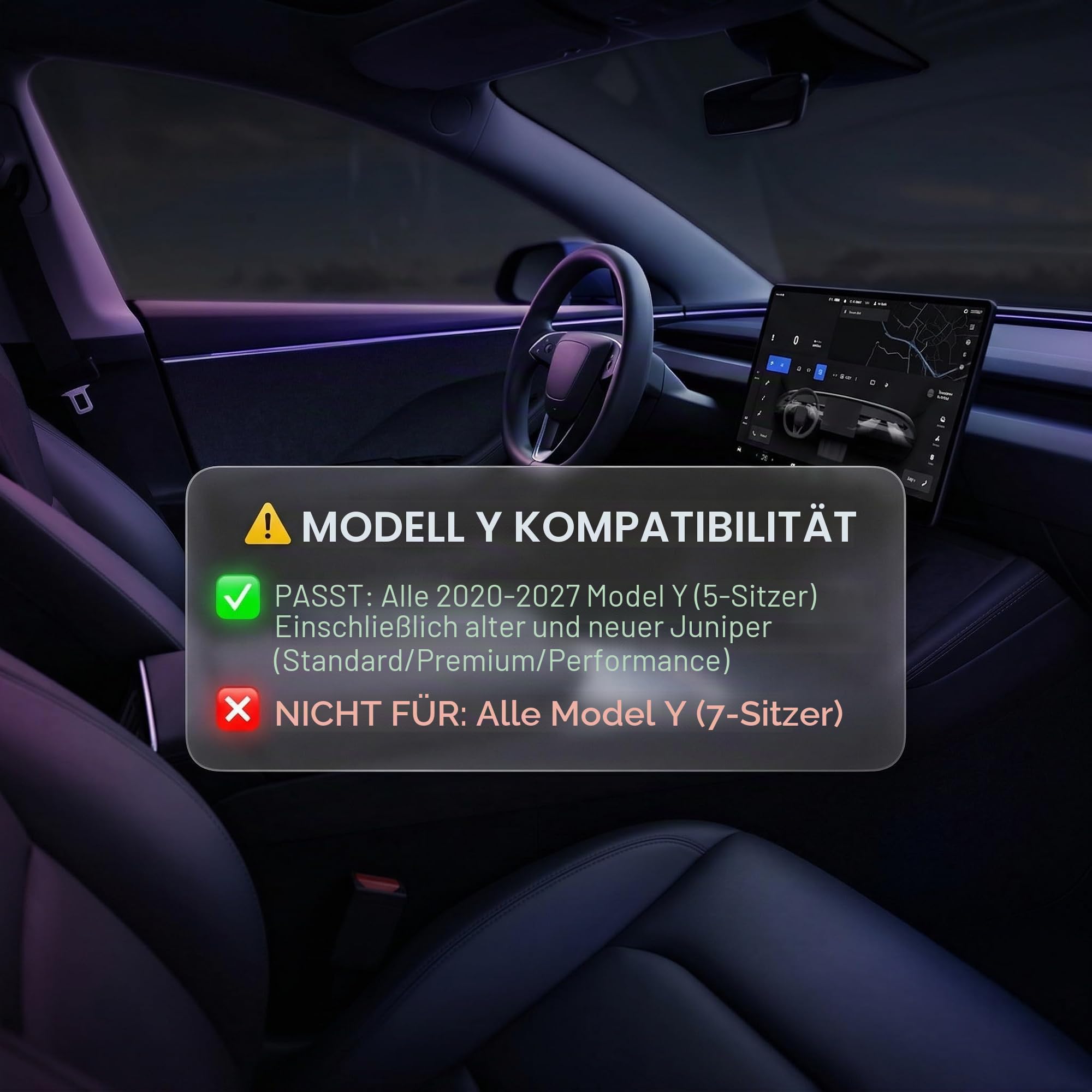 Kofferraumwanne für Tesla Model Y 2020-2026 (inkl. Juniper), TPE Allwetter Kofferraummatte, Zubehör für alle Modelle (Standard/Premium/Performance) (1-teiliges Set)