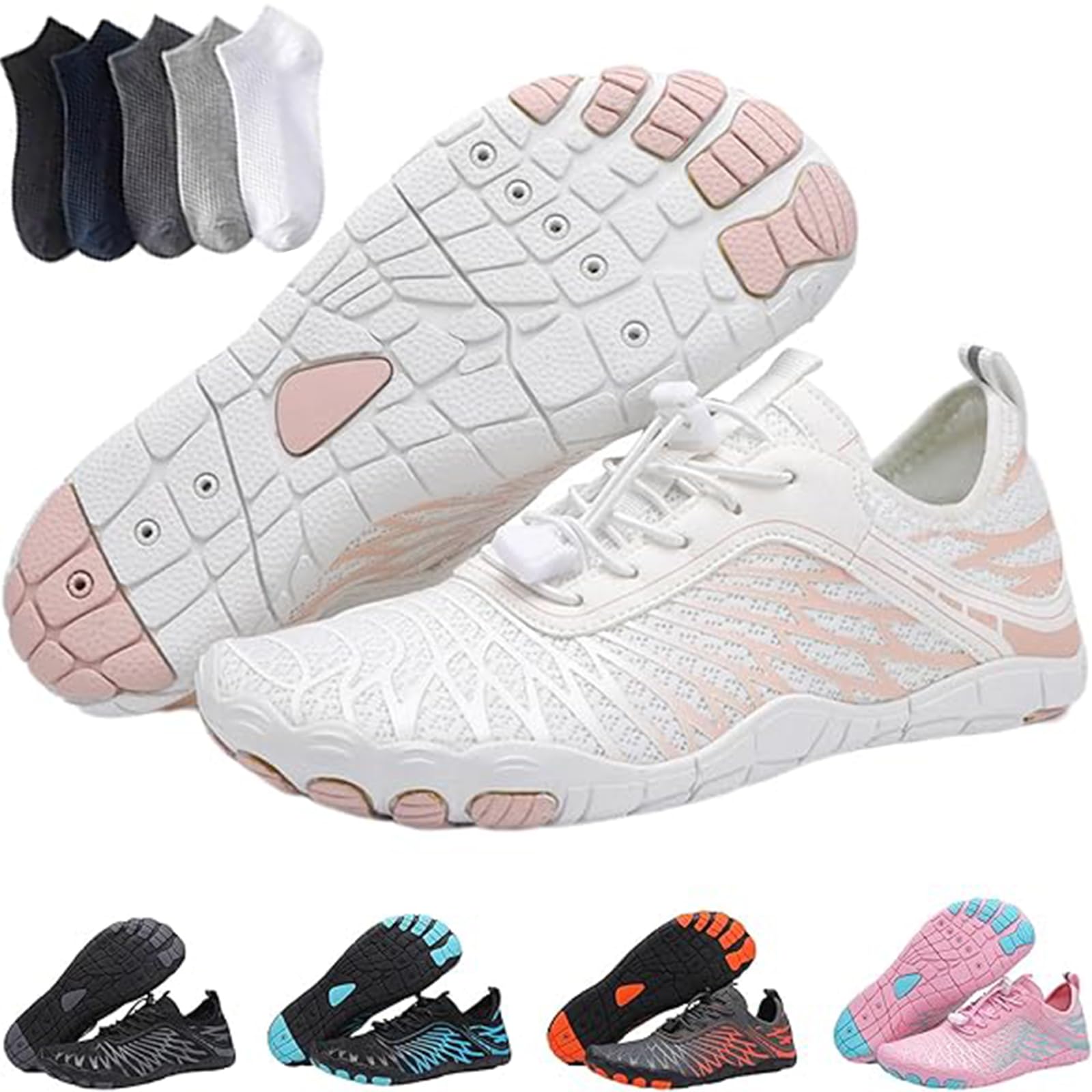 Hiking Womens Men, Pro Barefoot Shoes with Wide Toe Box, Healthy and Non-Slip Breathable Barefoot Shoes — view 34