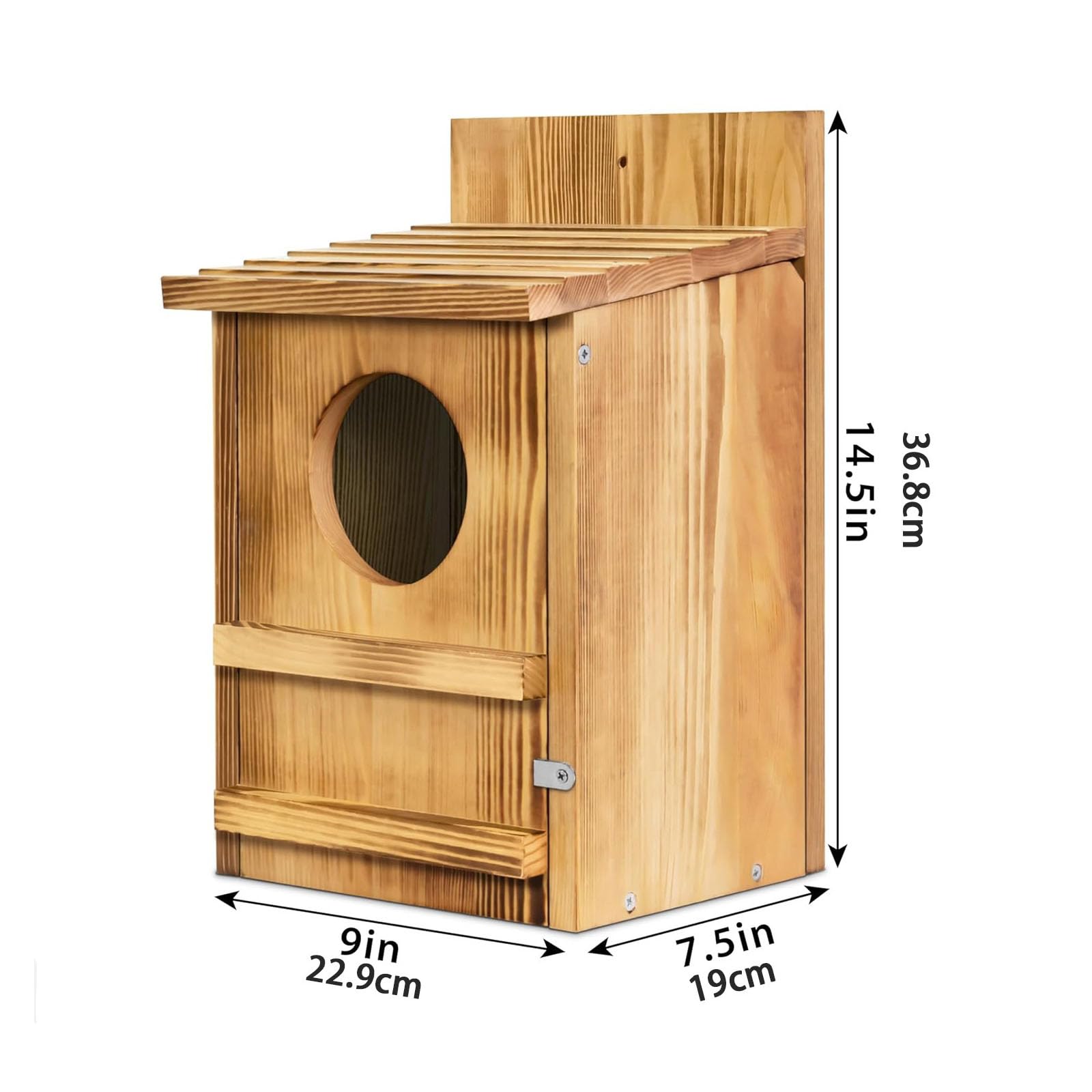 Generisch Rural Styles - Casetta per uccelli in legno con albero, per osservare facilmente gli uccelli selvatici, decorazione da giardino, casetta per gufi