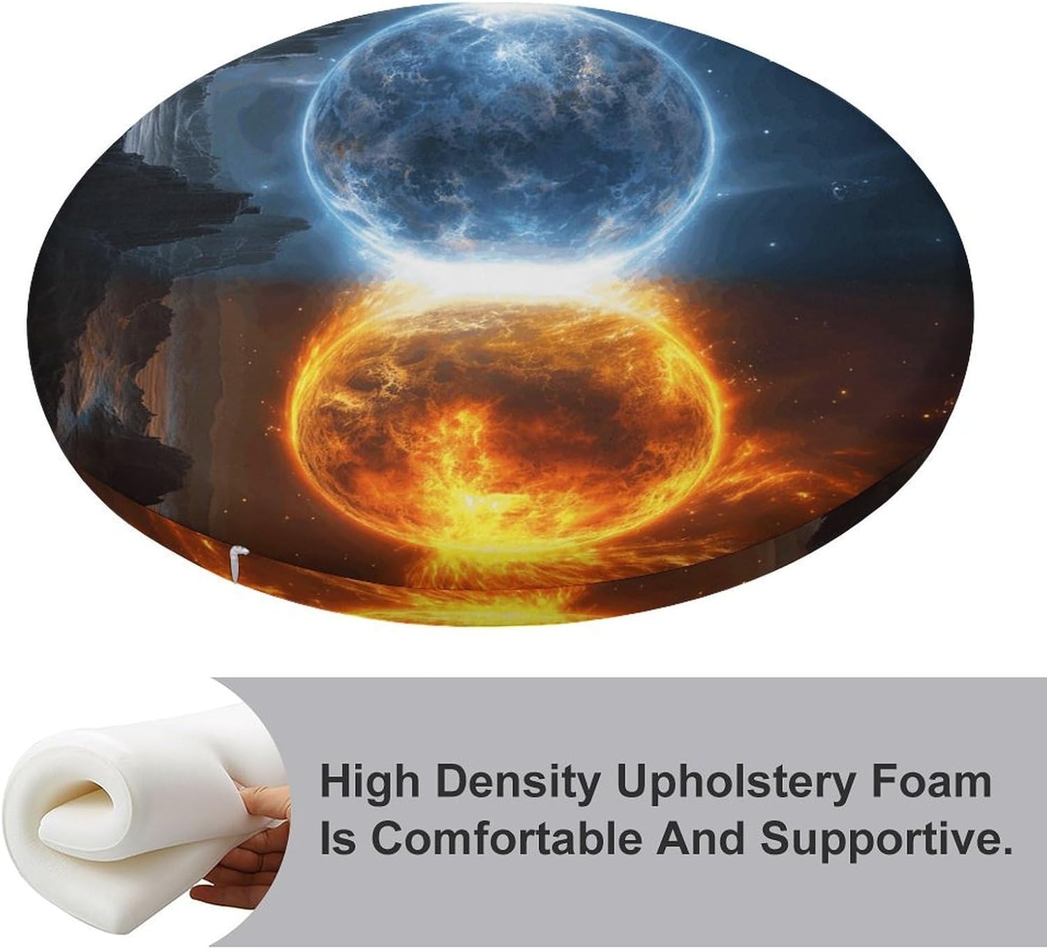 Fire and Water Planets Chair Cushions Floor Pillow Chair Pad