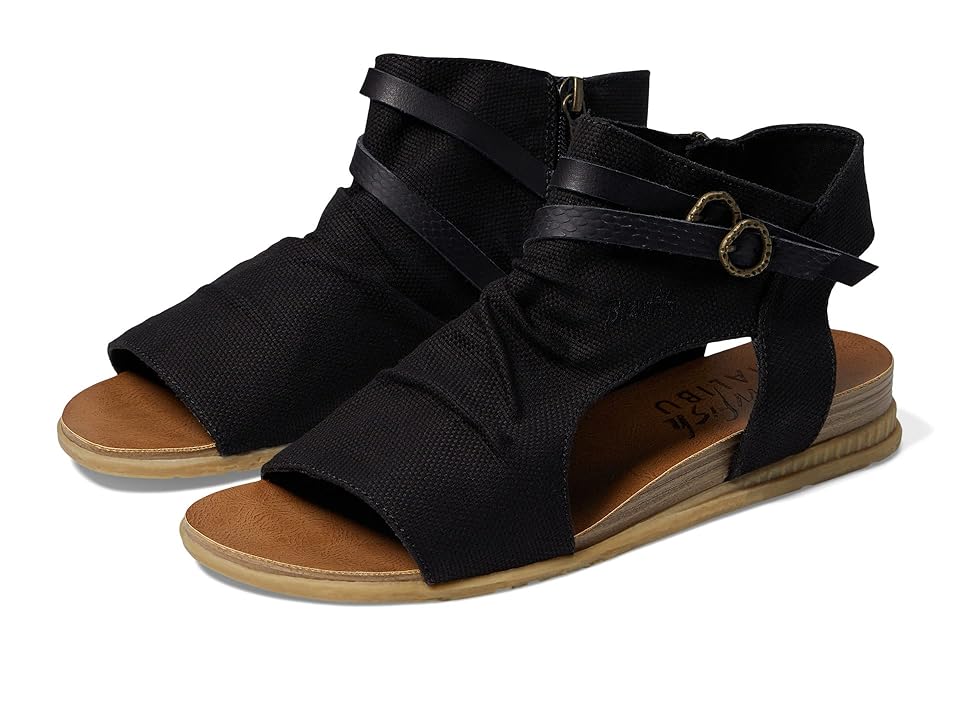 Blowfish Malibu Boxie (Black Rancher Canvas/Amazon/Die Cut) Women's Shoes INTERNATIONAL SHIPPING