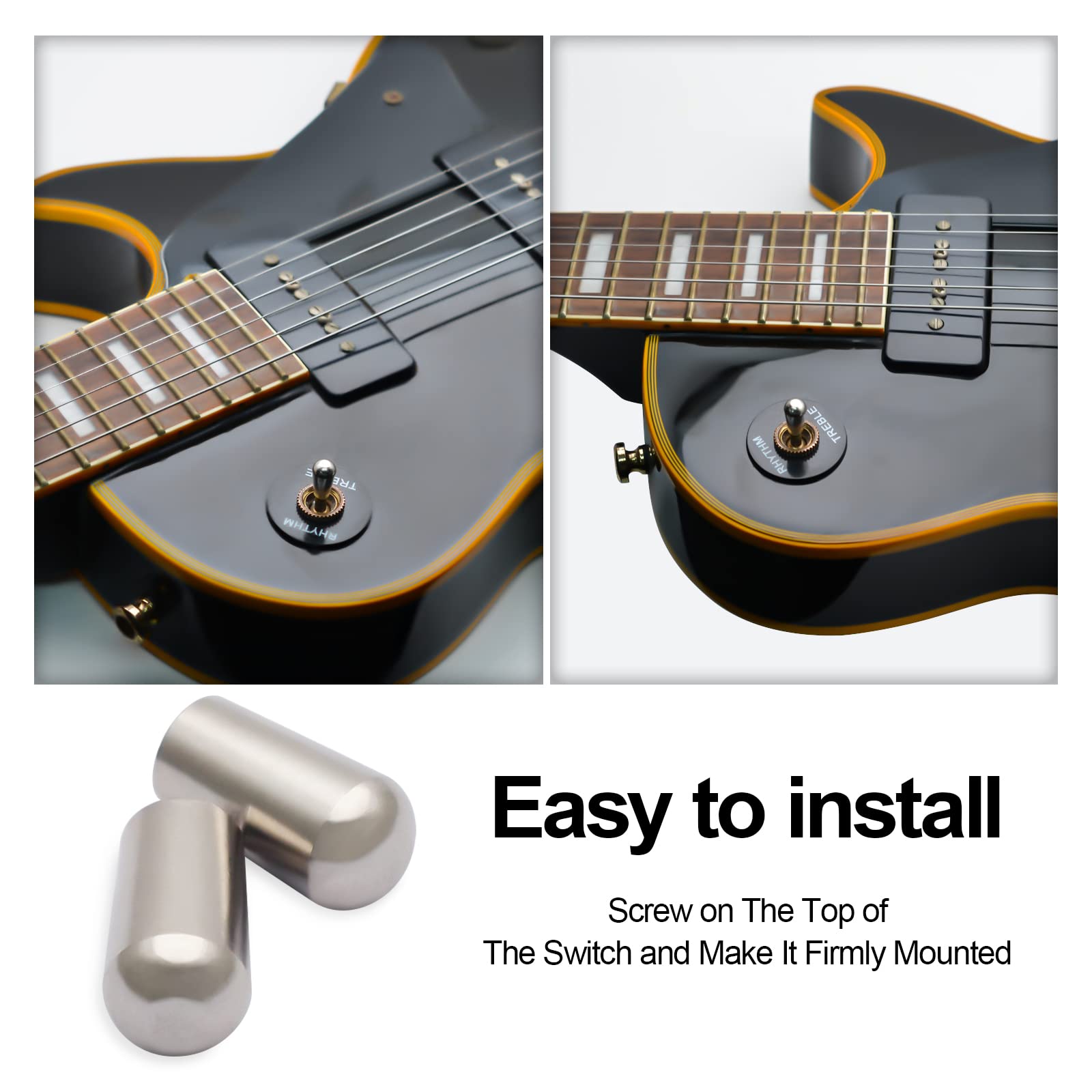 Schwarze Schalterplatte Epiphone 3-Wege Kippschalter Für LP/SG Gitarren – Schwarz Mit Schwarzer Platte, Passt Epiphone Toggle Switch
