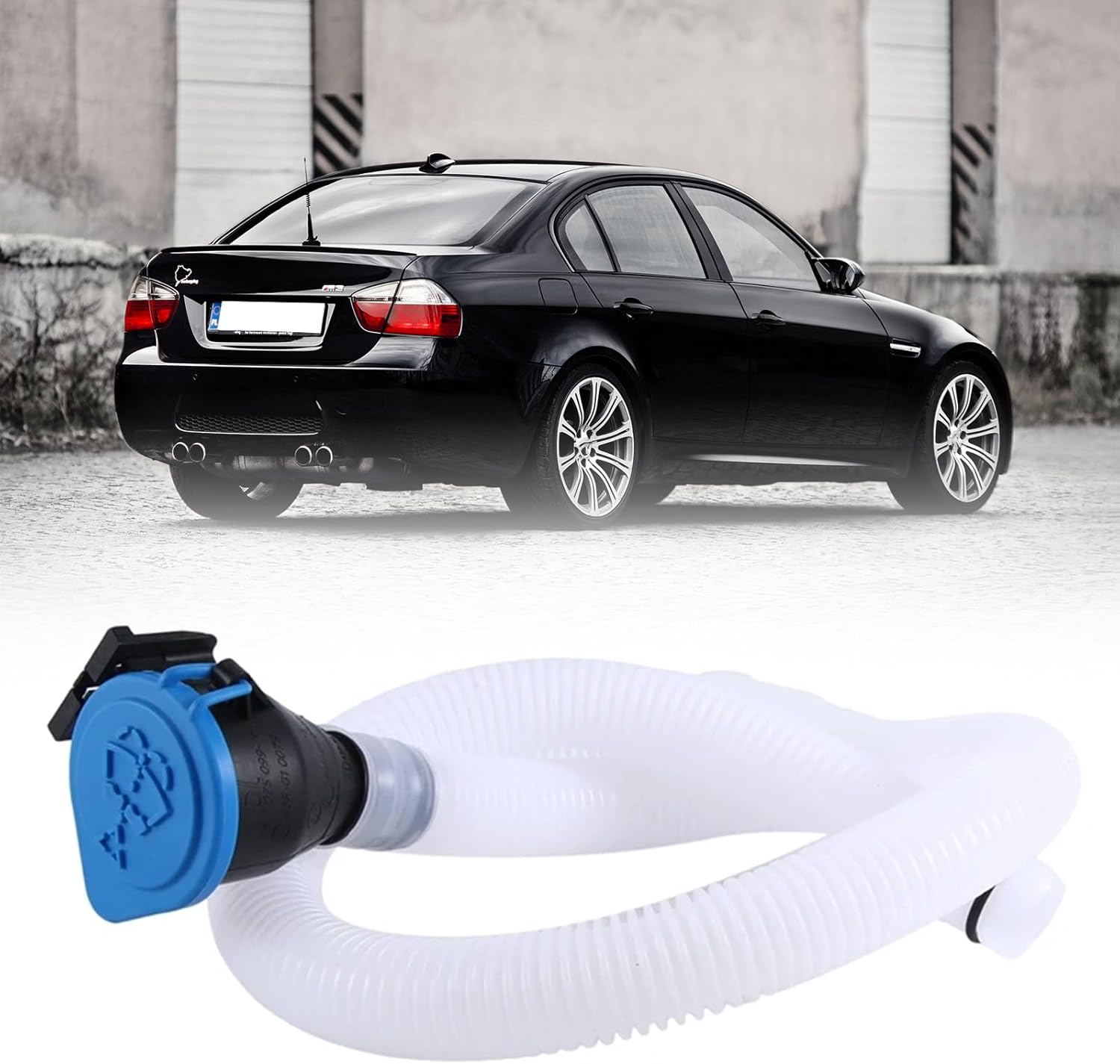Washer Fluid Reservoir Windshield Filler Pipe for E90 E91 328i 316i 318D 330D 61667135409 Filler Hose Engineered Washer Accessory