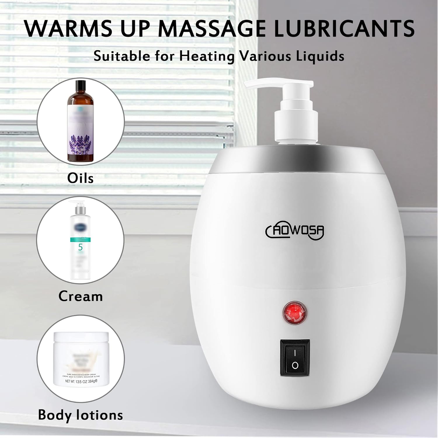 Massage Oil Warmer Bottle Professional Electric Lotion Heater for SPA, Automatic Oil Warmer Heated Oil Lotion Cream for Salon, Barber Shops, Home, with One Oil Bottle Dispenser : Health & Household