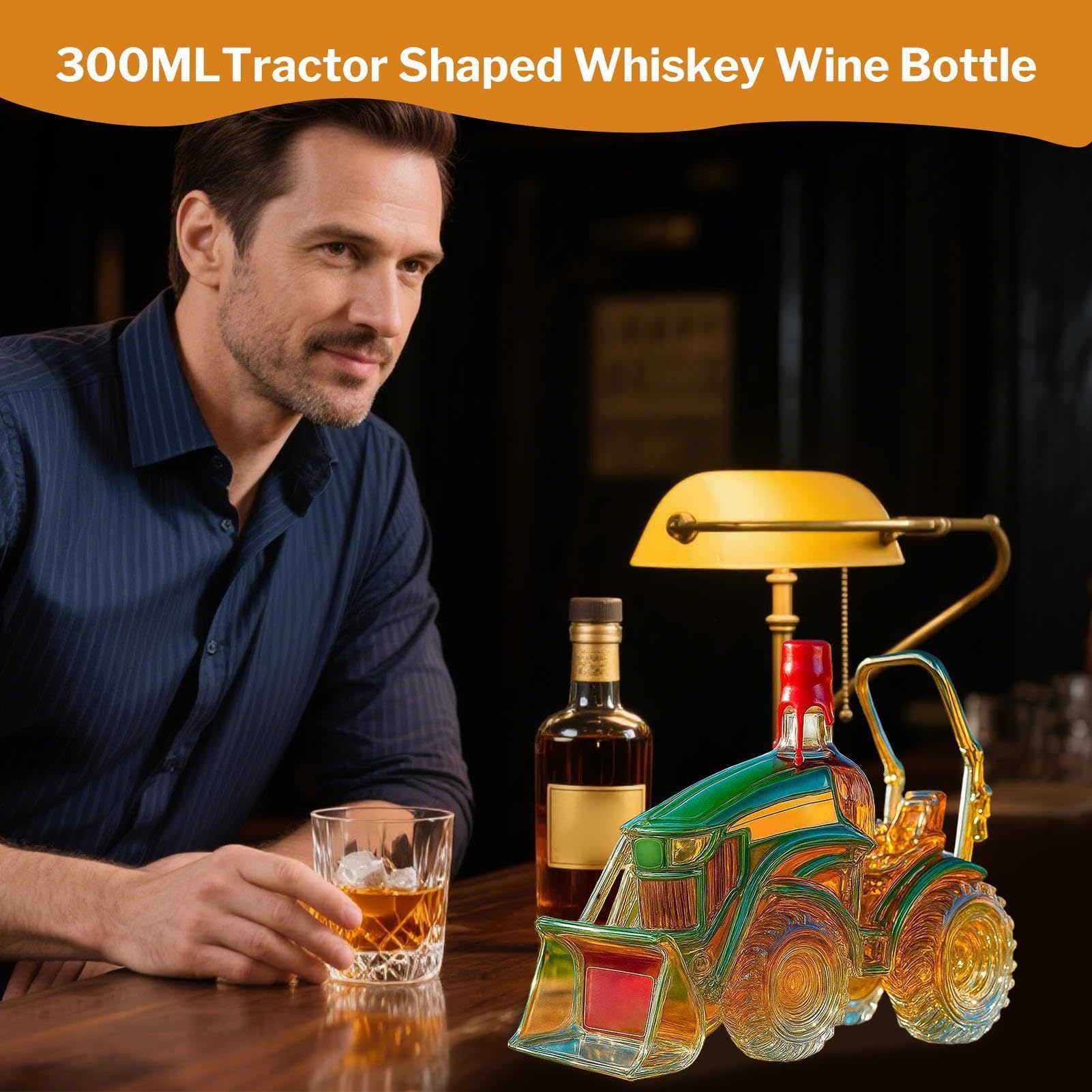 Decanter Trattore | Bottiglia Vino Trattore 3D Decorativa | Decanter Ornamento In Contenitore Per Bar Casa Uomo Donna Appassionati Di Whisky Arredamento