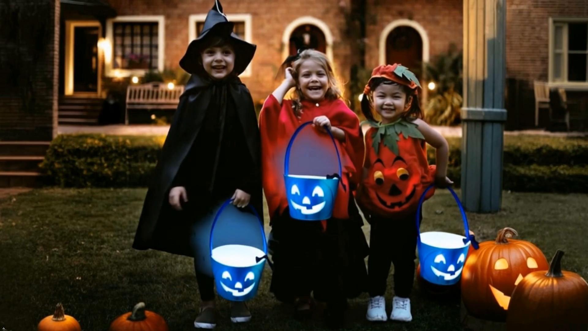 Amazon.com: Six Senses Media Light Up Teal Pumpkin Halloween Felt