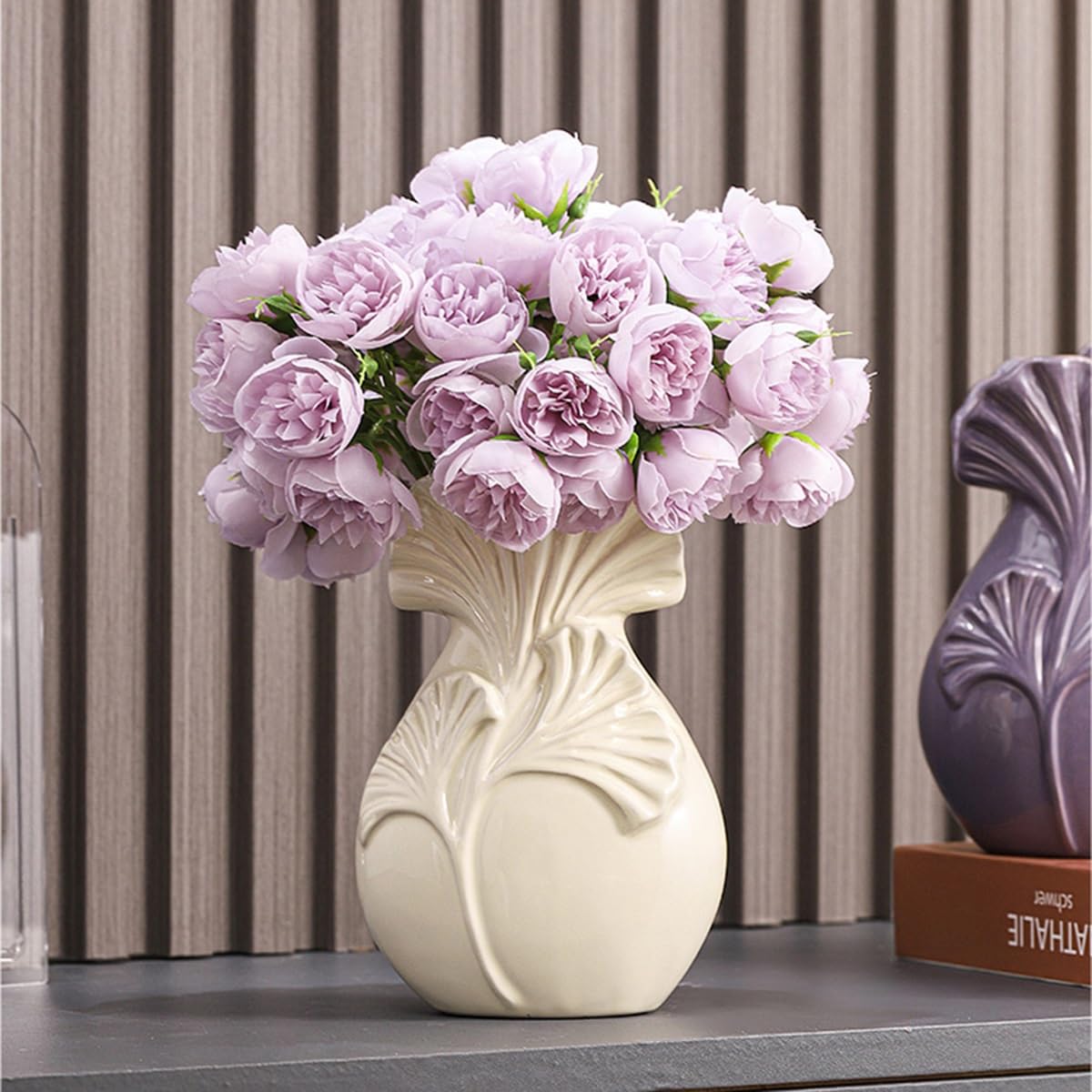 Vaso decorativo for la casa, tavolo, mensola, caminetto, soggiorno(/Beige)