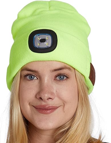 BLACK DECK Gorro unisex LED Bluetooth Faro LED y auriculares estéreo inalámbricos compatibles con todos los dispositivos Bluetooth