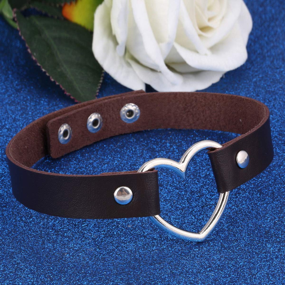 RIOSO 8 Pcs Punk Leather Choker 