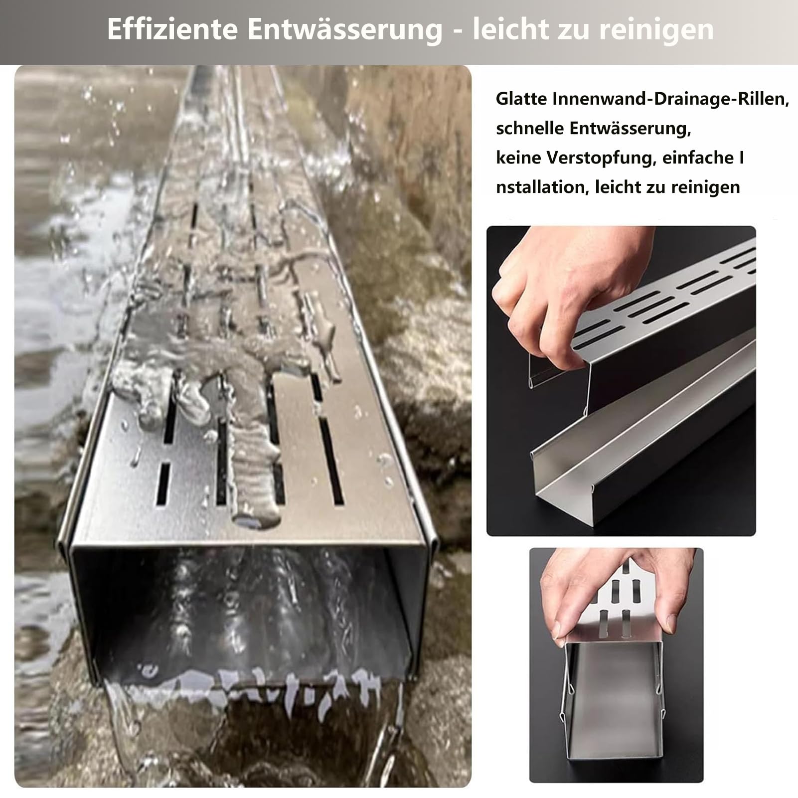 Entwässerungsrinne 100 X 10 X 5 cm Schmaler Entwässerungsrost