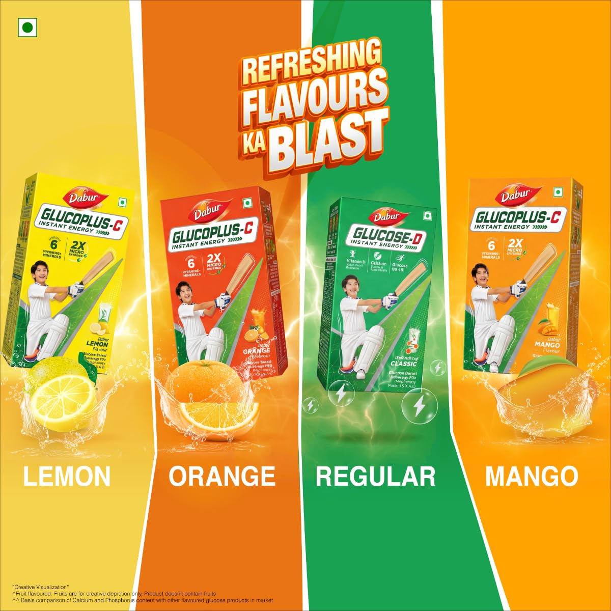 Dabur Glucoplus C Instant Powder Energy Glucose (LemonFlavour) - 1kg | Replenishes Energy with 6 Added Vitamins and Minerals | Vitamin C and Zinc Helps Boost Immunity | Calcium, Phosphorus and Vitamin K Support Bone Health 4