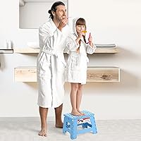 Vista 2 de ACSTEP Taburete Plegable - Taburete Ligero de Plástico, Taburetes Plegables de 9 Pulgadas, Taburetes Plegables Antideslizantes para Cocina, Baño