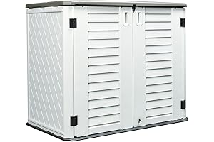 HOMSPARK Outdoor Storage Cabinet(26 cu ft), Weatherproof, Waterproof