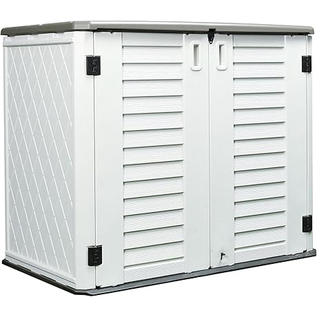 HOMSPARK Outdoor Storage Cabinet(26 cu ft), Weatherproof, Waterproof