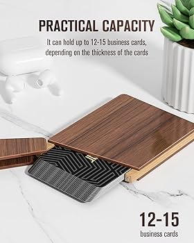 Amazon.com : MaxGear Premium Wooden Business Card Holder for